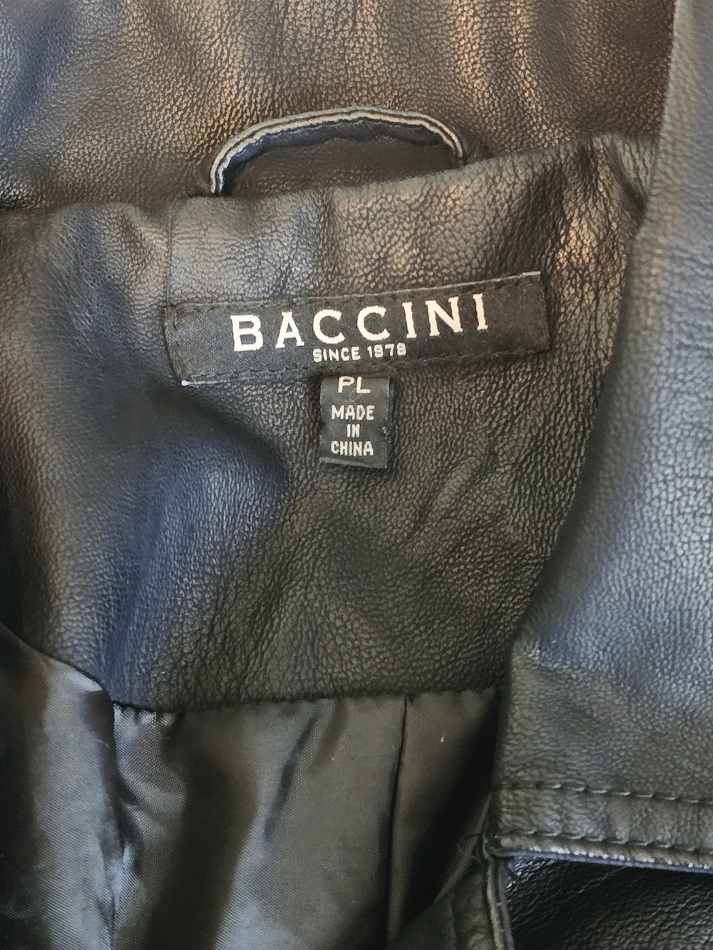Baccini Black Faux Leather Asymmetrical Zip Moto Jacket - Picture 3 of 6